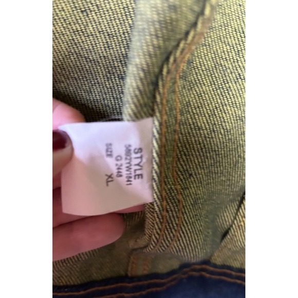 Y2K Rugged Casual Polo Jeans Ralph Lauren XL Heavy Denim Trucker Jean Jacket - Picture 6 of 10